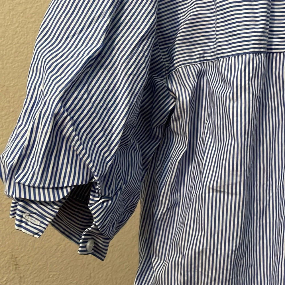 Zara puff sleeve button down shirt